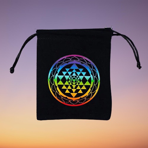 Bolsa de Algodón Sri Yantra Negro