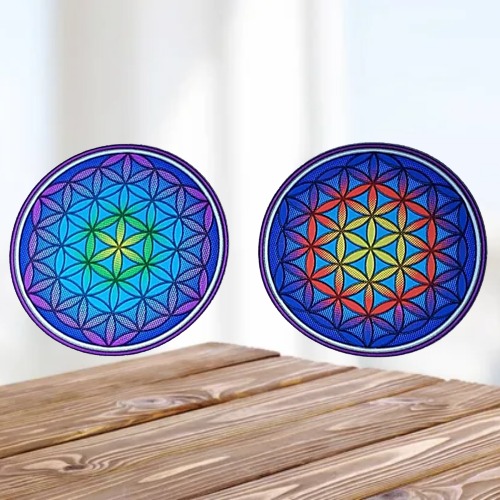2 Pegatinas para Ventana Flor de la Vida