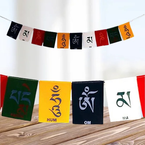 Banderas de Oración Tibetanas Ompmh de Lujo