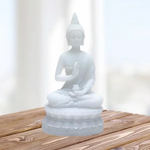 Estatuilla Buda de la Medicina con Vaso de Amrita
