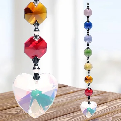 Atrapasol Corazón de Cristal Aurora