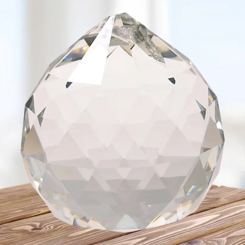 Atrapasol Cristal Arco Iris, Bola Transparente, 4 cm