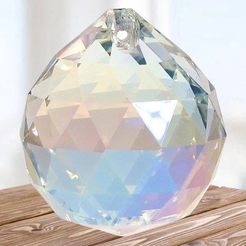 Atrapasol Cristal Arcoíris, Bola Madreperla, 4 cm