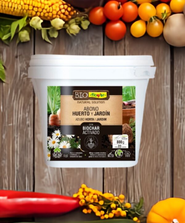 Abono con biochar activado