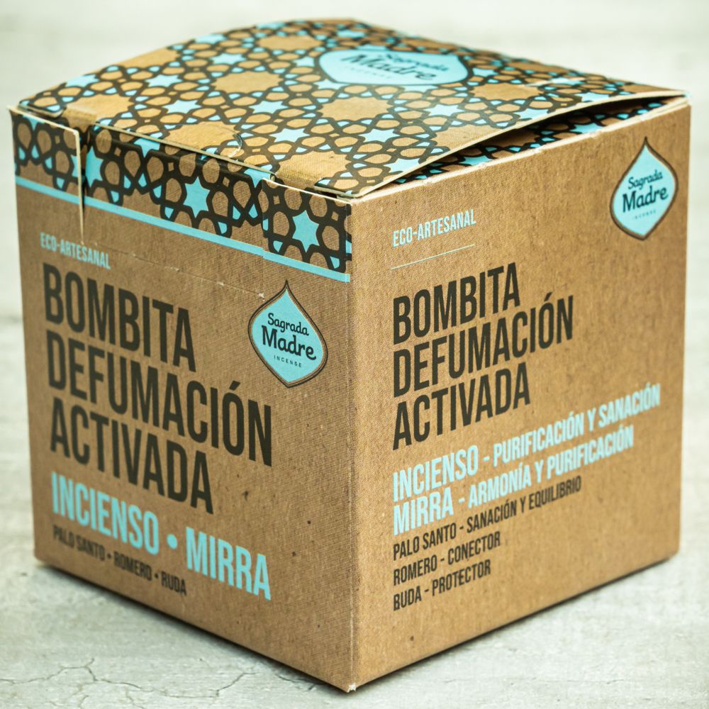 Bombita de defumación Activada Incienso y Mirra x8