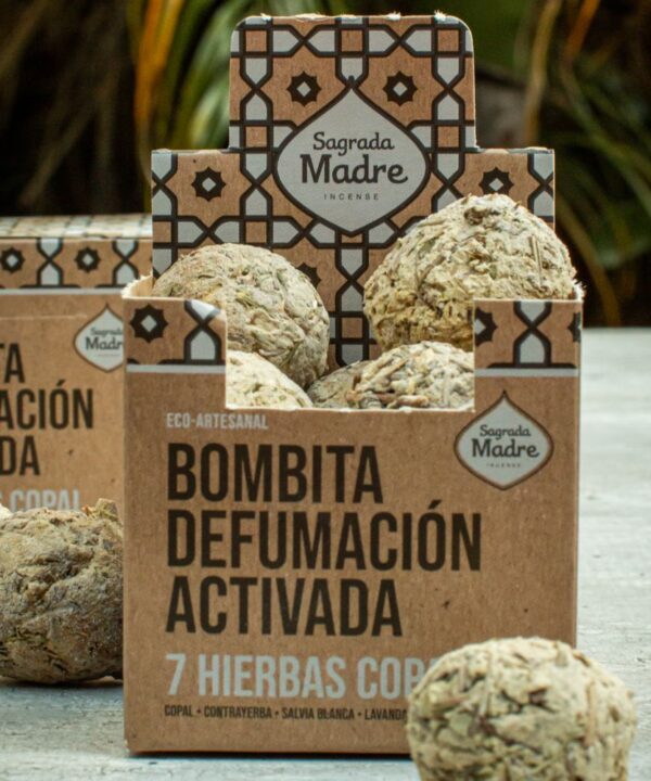 Bombita de defumación Activada 7 Hiervas y Copal x8