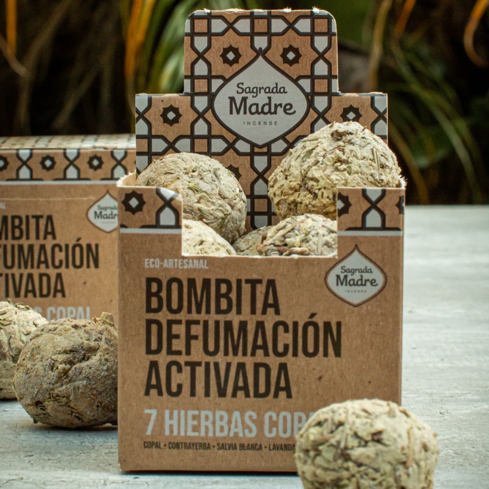 Bombita de defumación Activada 7 Hiervas y Copal x8