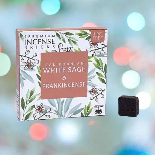 Ladrillos de Incienso Salvia Blanca y Olíbano, Aromafume