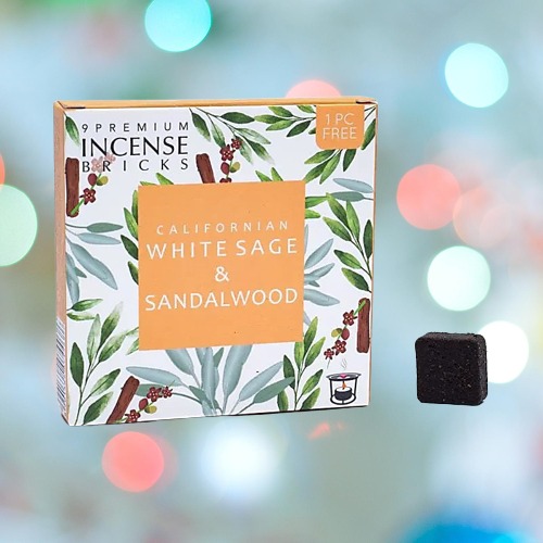 Ladrillos de Incienso Salvia Blanca y Sándalo, Aromafume