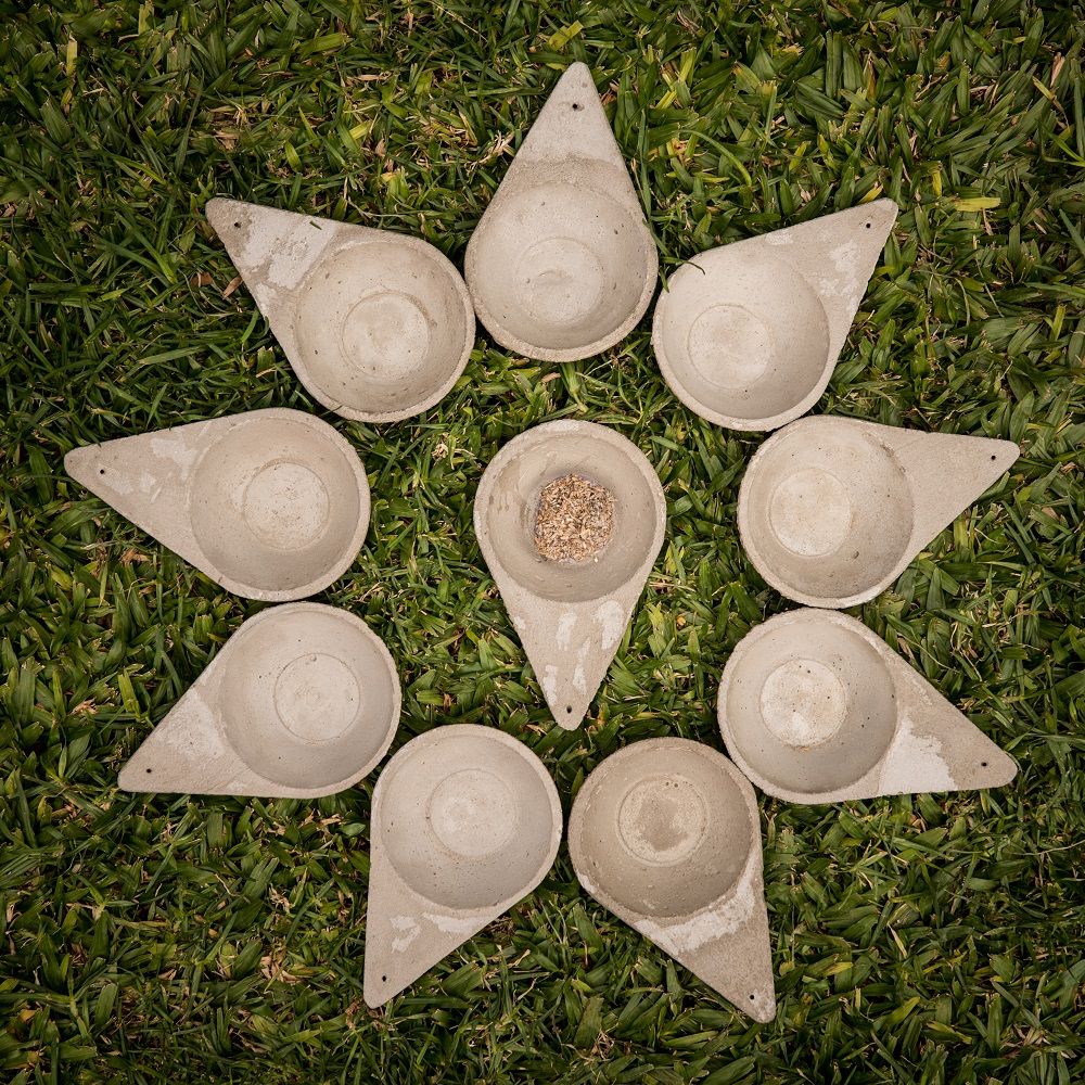 Sahumador de Cemento Triangular