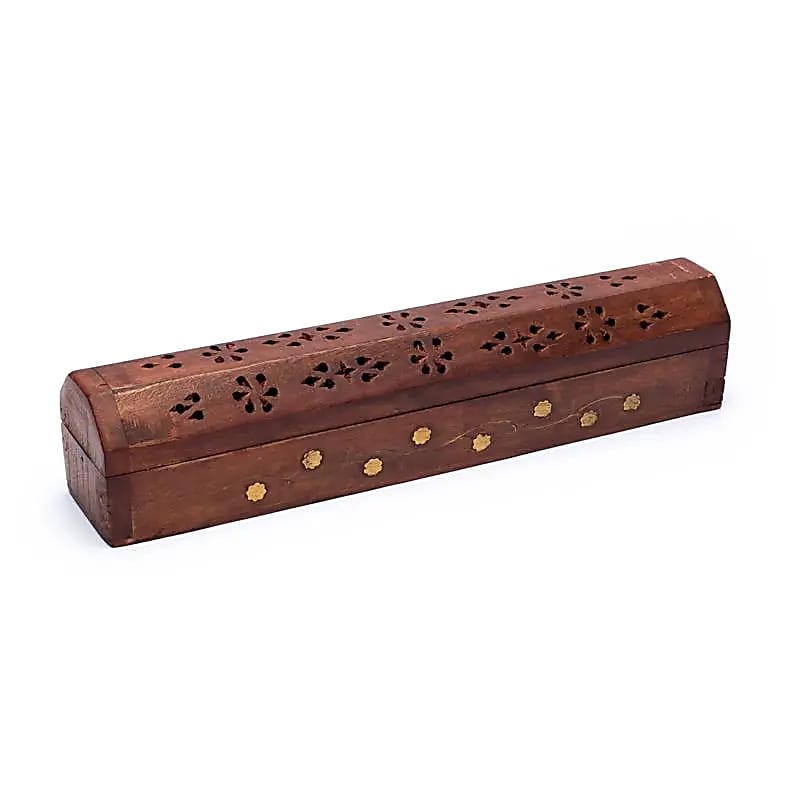 Caja para Quemar y Guardar Inciensos con Flores