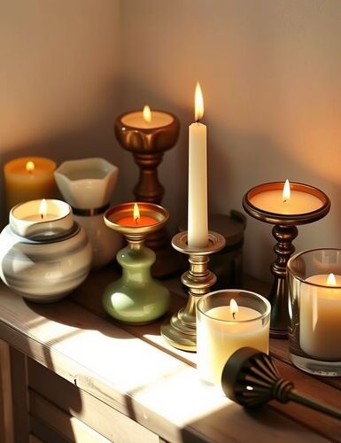 Velas, portavelas y apagavelas