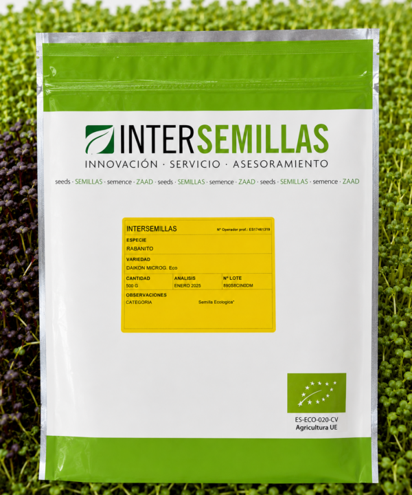 Germinado de Rabanito Daikon ECO, 500 kg (INTERSEMILLAS)