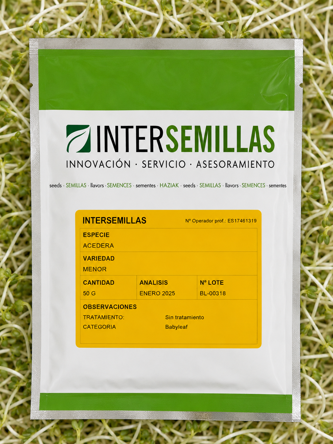 Germinado de Acedera Menor, 50 g (INTERSEMILLAS)