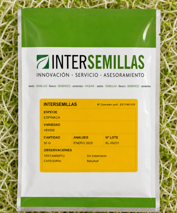 Germinado de Espinaca Verde, 50 g (INTERSEMILLAS)