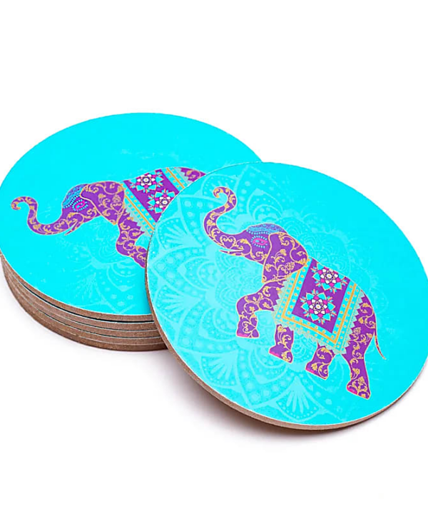 6 Posavasos con Elefante Indú