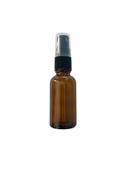 Bote con Espray Ámbar, 30 ml