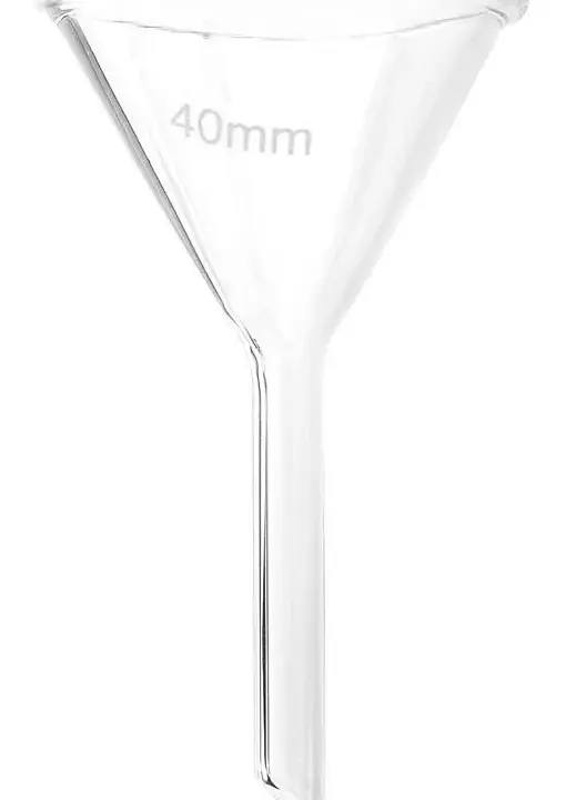 Embudo de cristal, 40 mm,
