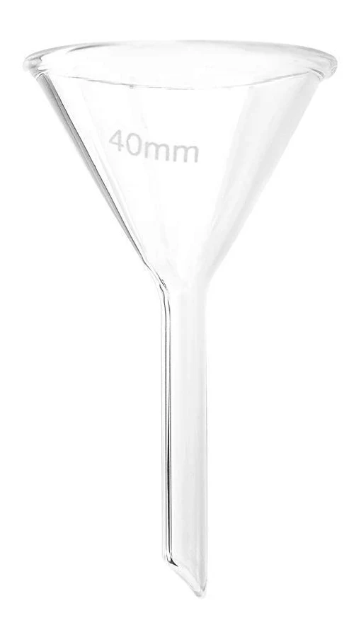 Embudo de cristal, 40 mm,