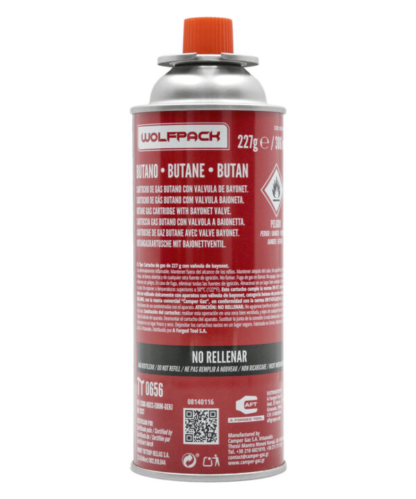 Cartucho Gas B250 (0,227 Kg.)