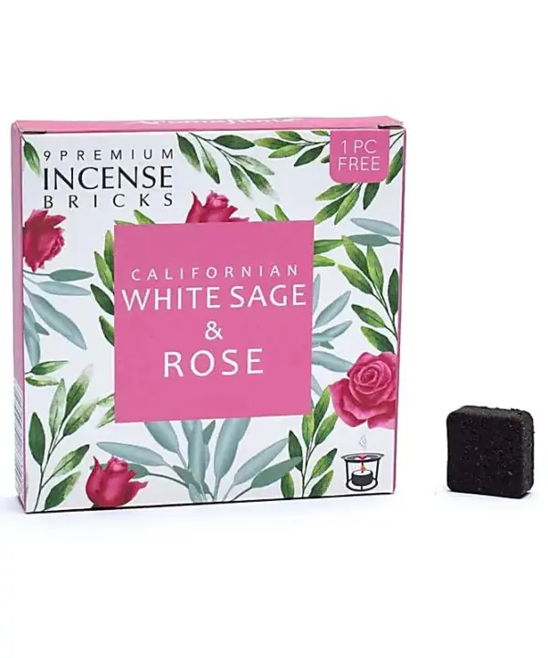 Aromafume ladrillos de incienso Salvia blanca y Rosa 40GR