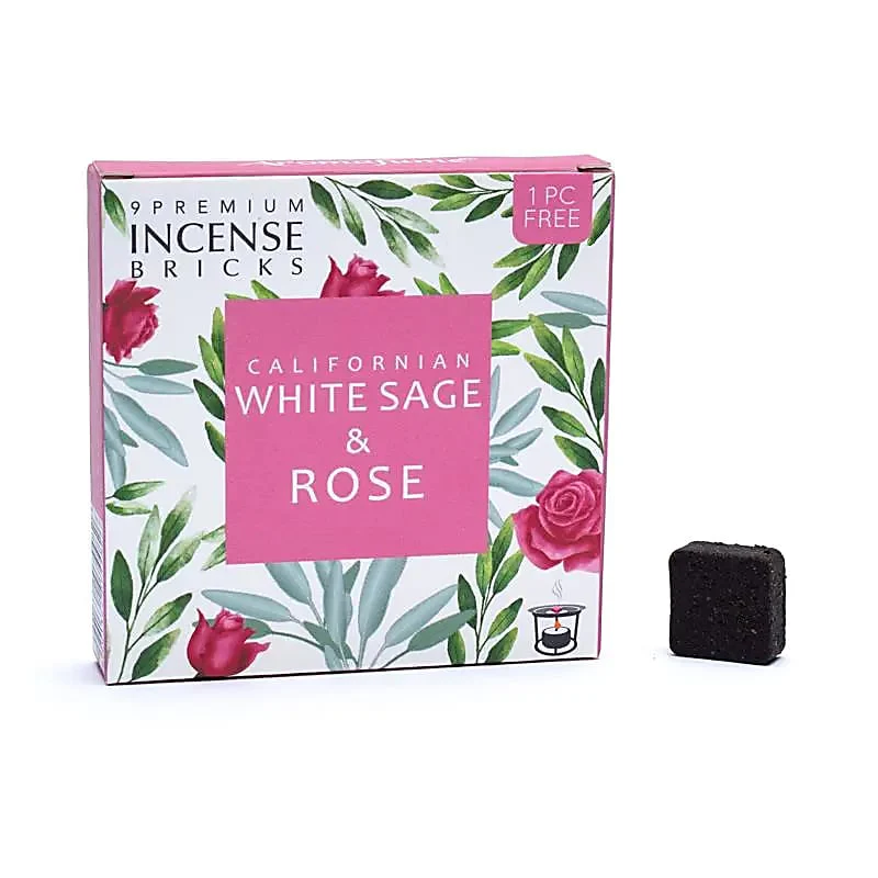Aromafume ladrillos de incienso Salvia blanca y Rosa 40GR