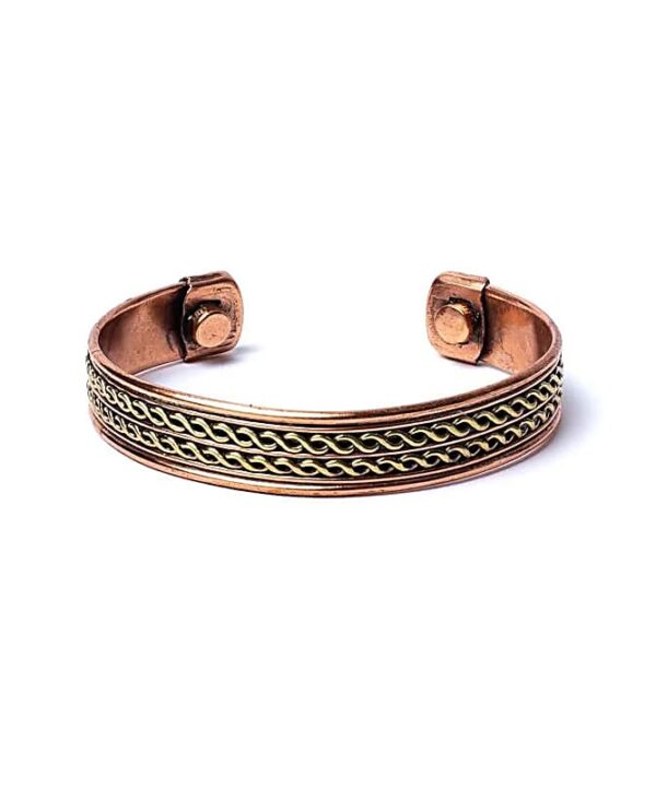 Pulsera magnética de cobre doble hélice