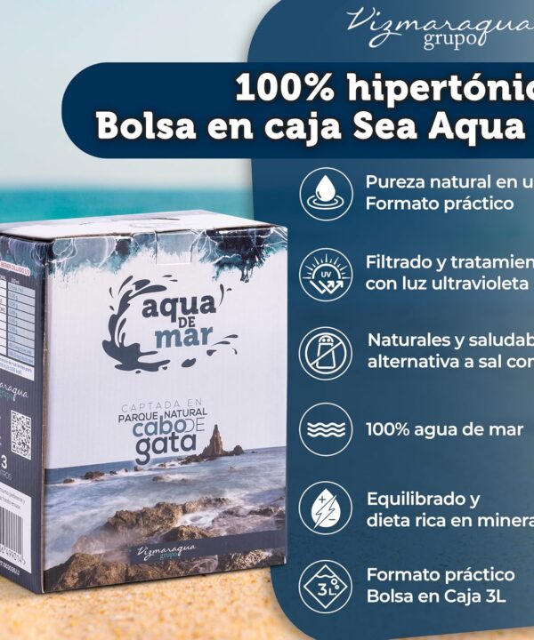 Agua de mar 100% Hipertónica – 3L Bag in Box (BiB)