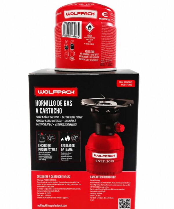 Hornillo Gas Con Cartucho Piezo Electrico