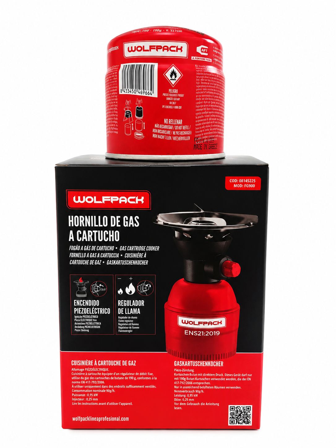 Hornillo Gas Con Cartucho Piezo Electrico