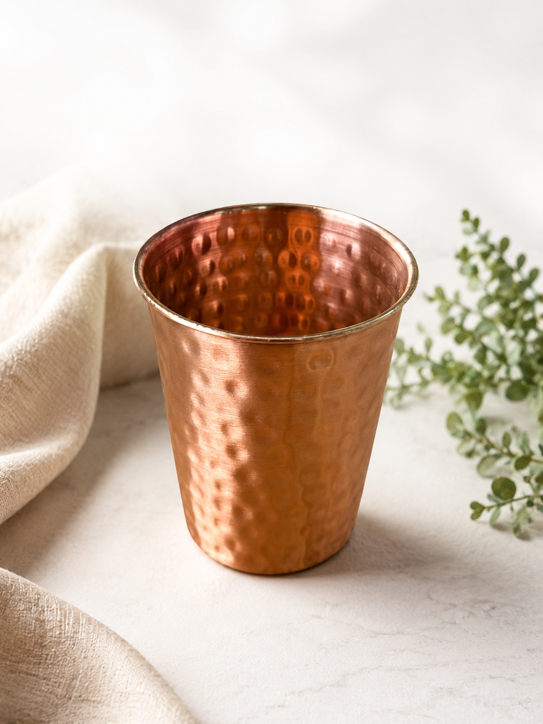 Vaso de Cobre Puro Martillado 280ml